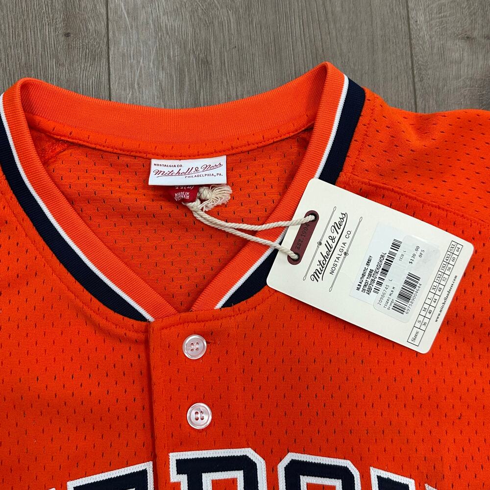 Mitchell & Ness Detroit Tigers Gibson 1993 Orange Mesh Jersey size Large L B30 - Picture 3 of 9